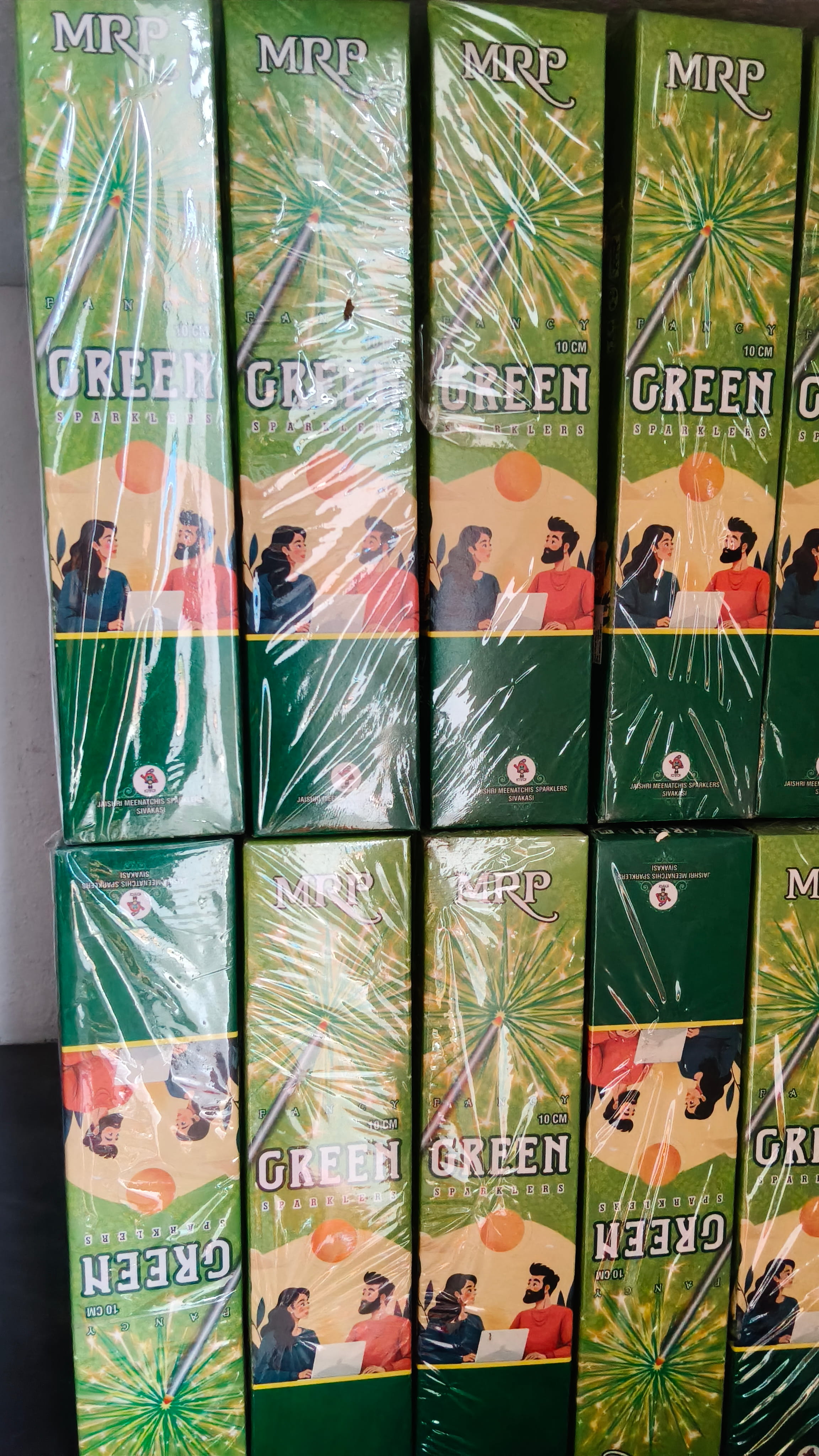 10 CM GREEN SAPARKLERS
